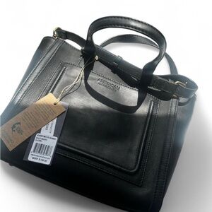 Black American Leather Co. NWT bayberry mini tote crossbody